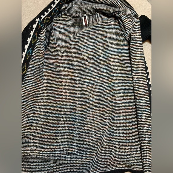 Pinkliscious Women Aztec Southwestern  Cardigan Sweater Coat Jacket Hooded Small - Picture 8 of 8